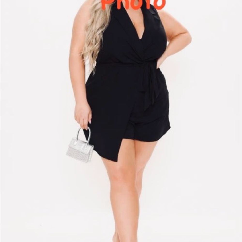 Fashion Nova Talia Black Romper